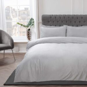 MATT VELVET SILVER BEDDING SB
