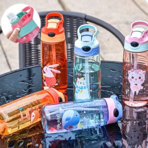 Children's Cartoon Straw Cup - BPA-Free & Leak-Proof Water Bottle