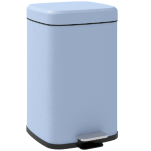 HOMCOM 12L Kitchen Pedal Bin, Metal Rubbish Bin with Soft-close Lid