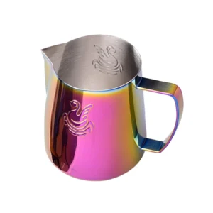 Stylish Stainless Steel Milk Pitcher - Ergonomic Handle & Easy Pouring