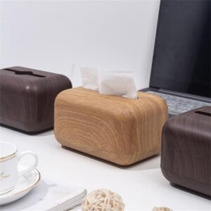 Aihogard Stylish ABS Tissue Holder - Simple Retro Desktop Organiser