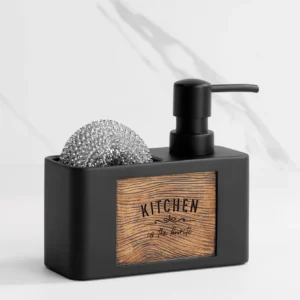 ZHANWANGJIAJU Kitchen Soap Dispenser & Sponge Holder for Organised Cleaning