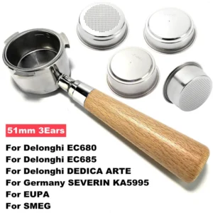 51mm Bottomless Portafilter for Delonghi EC680 EC685 - Barista Tool